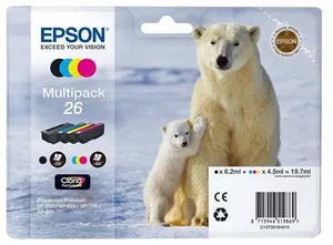 Epson oryginalny ink / tusz C13T26164010, T261640, CMYK, 3x4,5/6,2ml, Epson Expression Premium XP-800, XP-700, XP-600